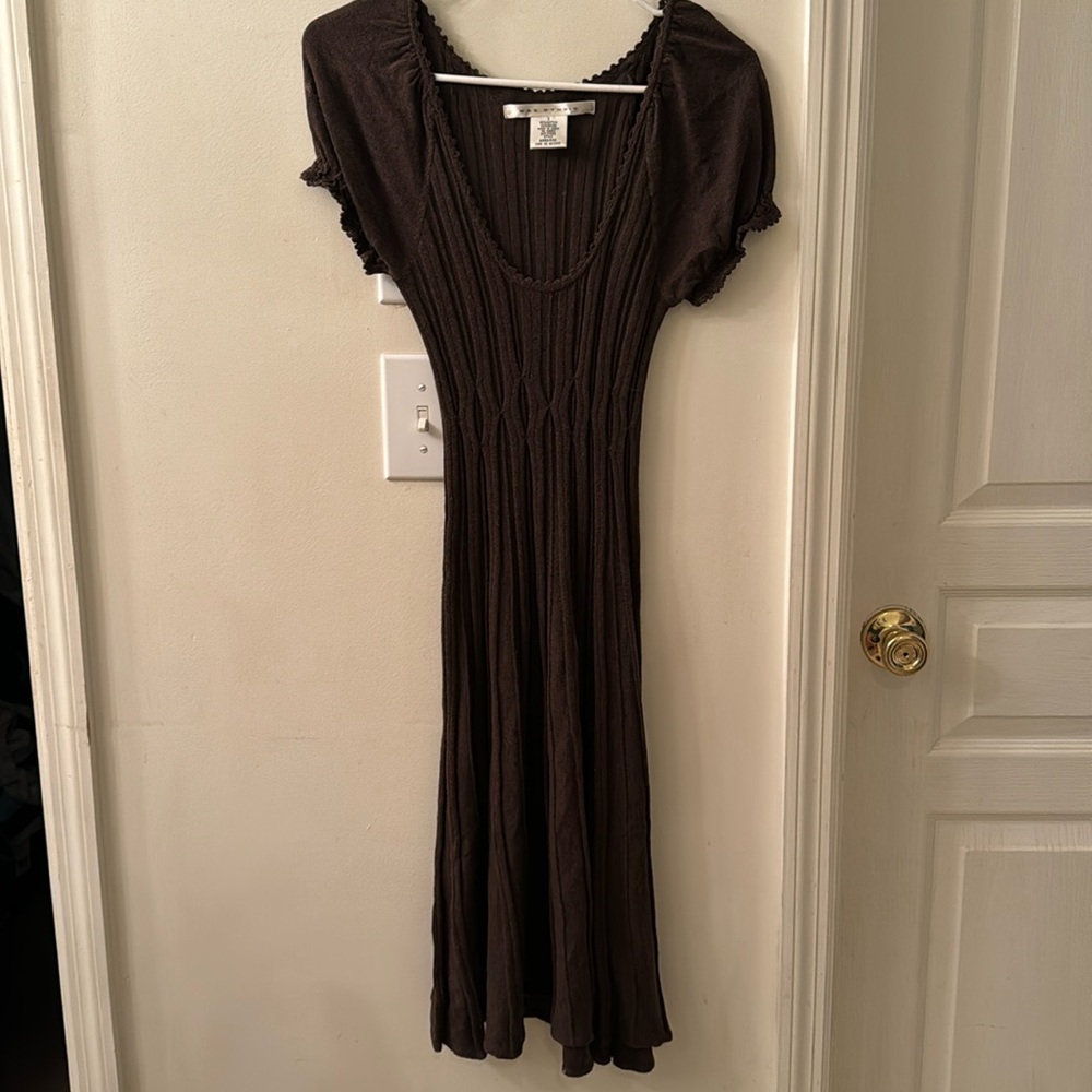 Max Studios brown knit dress; size Small